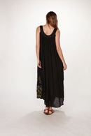 Long Crinkle Rayon Dress