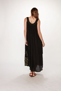 Long Crinkle Rayon Dress