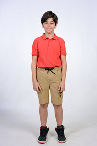 Elastic waist shorts for boys