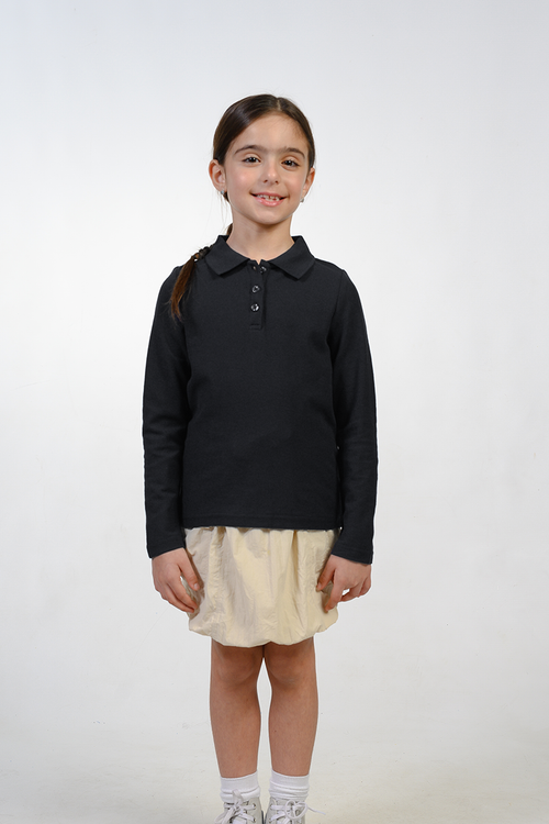 Girls' Long Sleeve Polo