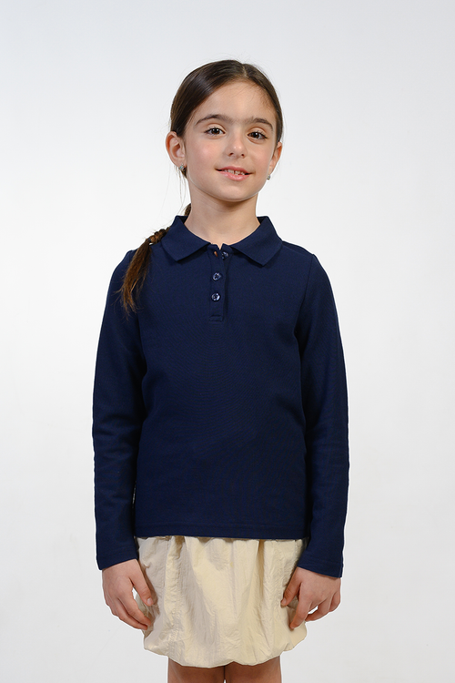 Girls' Long Sleeve Polo
