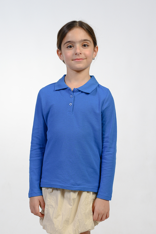 Girls' Long Sleeve Polo
