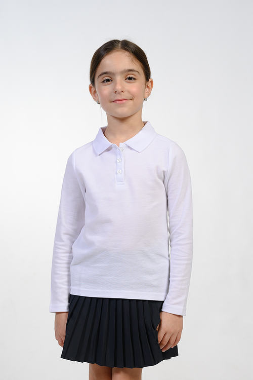 Girls' Long Sleeve Polo
