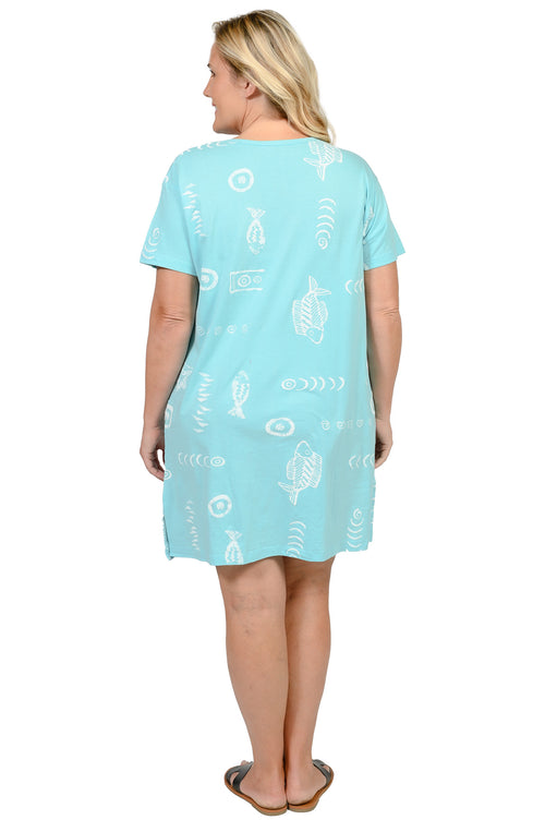 Printed V-neck Dress