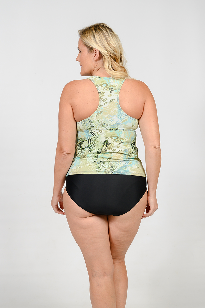 A racer-back tankini