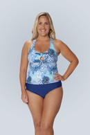 A racer-back tankini