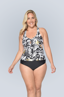 A racer-back tankini