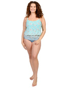 "Dream Weaver print for the blouson tankini