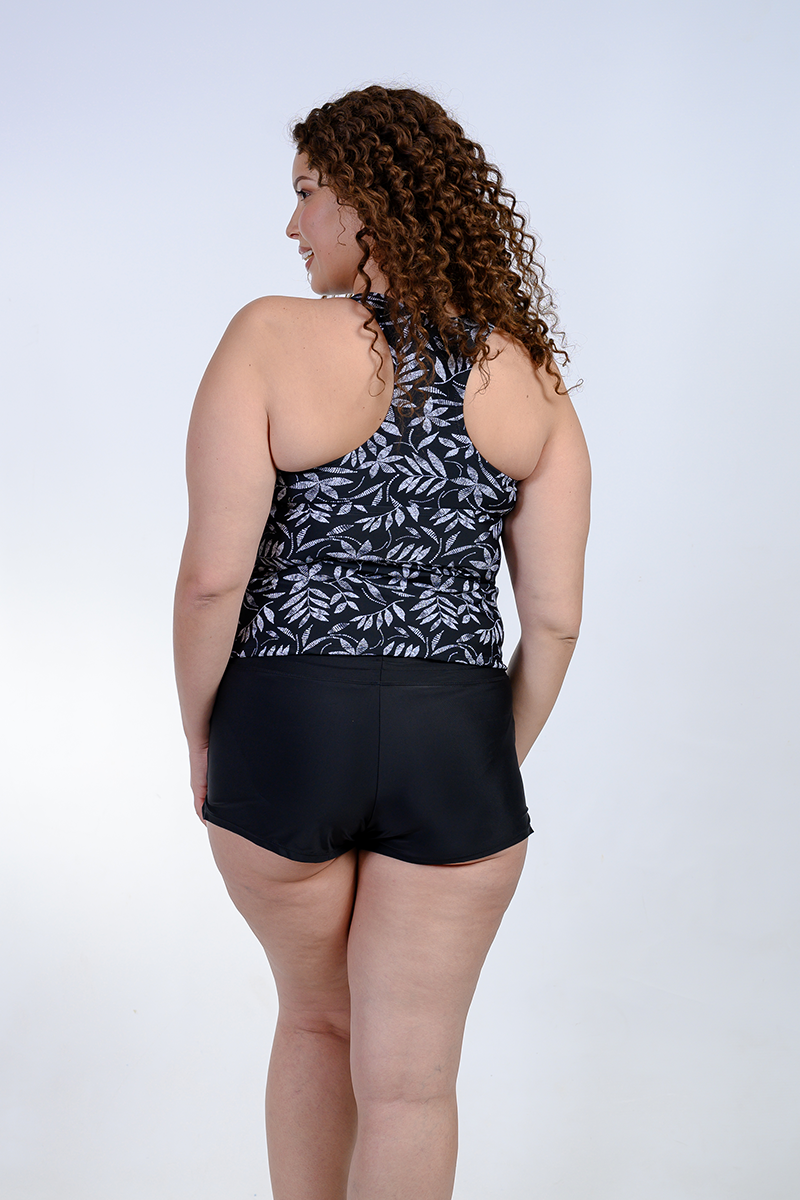 Racerback A-line tankini with short