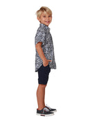 Boys Hawaiian shirt in 100% cotton, sodeview