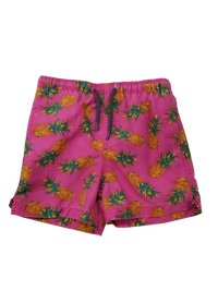 CKLS25 Boys Swim Trunks in a randomized pineapple print