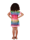 Rainbow Mesh Cover Up, back view