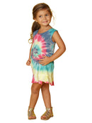 Tie Dress multicolored dress for toddlers