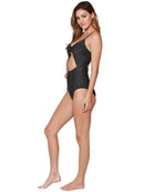 One Piece Smoked Leopard Swimwear for Junior sizes side view