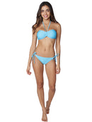 Bandeau Top with string bottom bikini in Turquoise