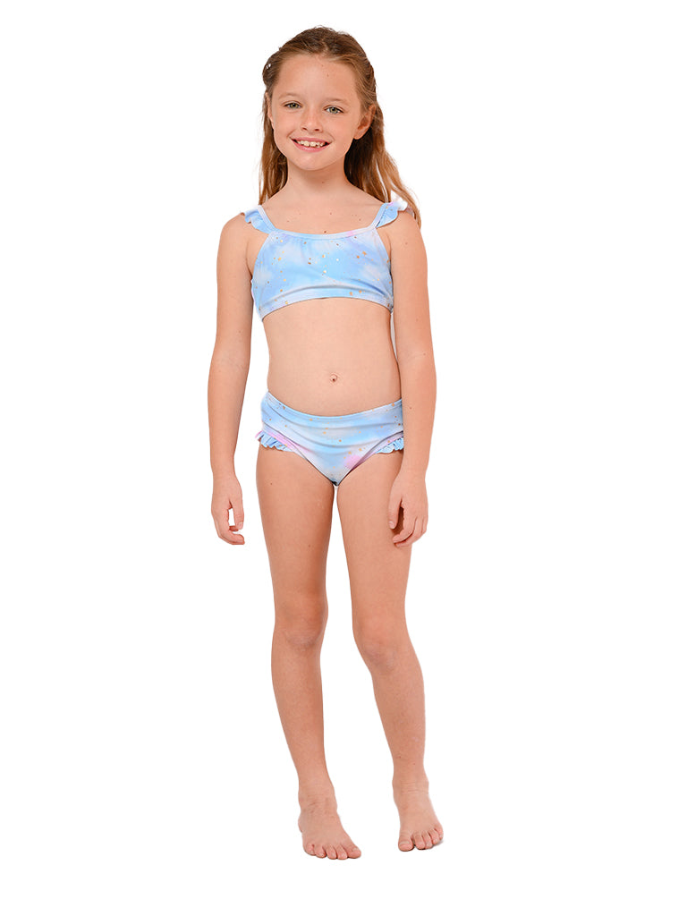 INGEAR girls ruffled bikini in #419 (Starry Cloud print)