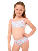 INGEAR girls ruffled bikini in #427 (Swan Princess print)