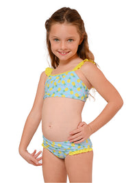 INGEAR girls ruffled bikini in #428 (Happy Pineaple print)