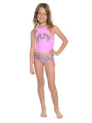 Little girls' side ruffle one piece swim suit