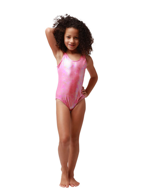 Iridescent one piece bathing suit
