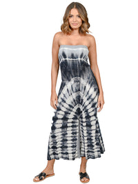 Black and grey tube top jumpsuite