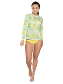 Long sleeve sun shirt in (093) Daisy delight print