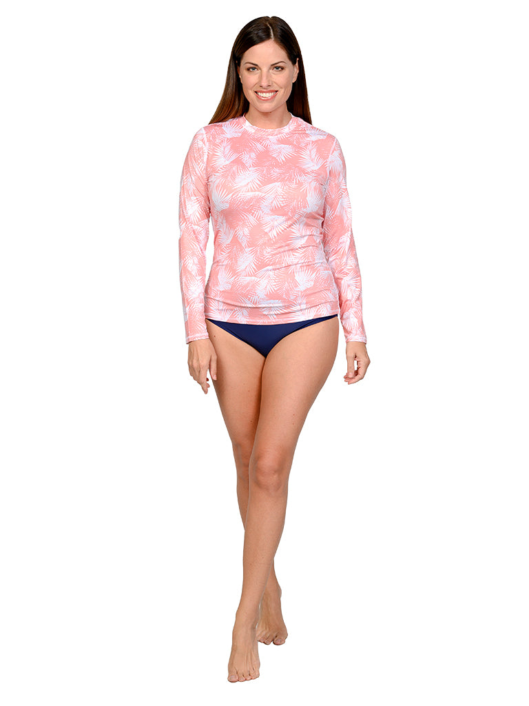 Long sleeve sun shirt in (099) Coral Reef print