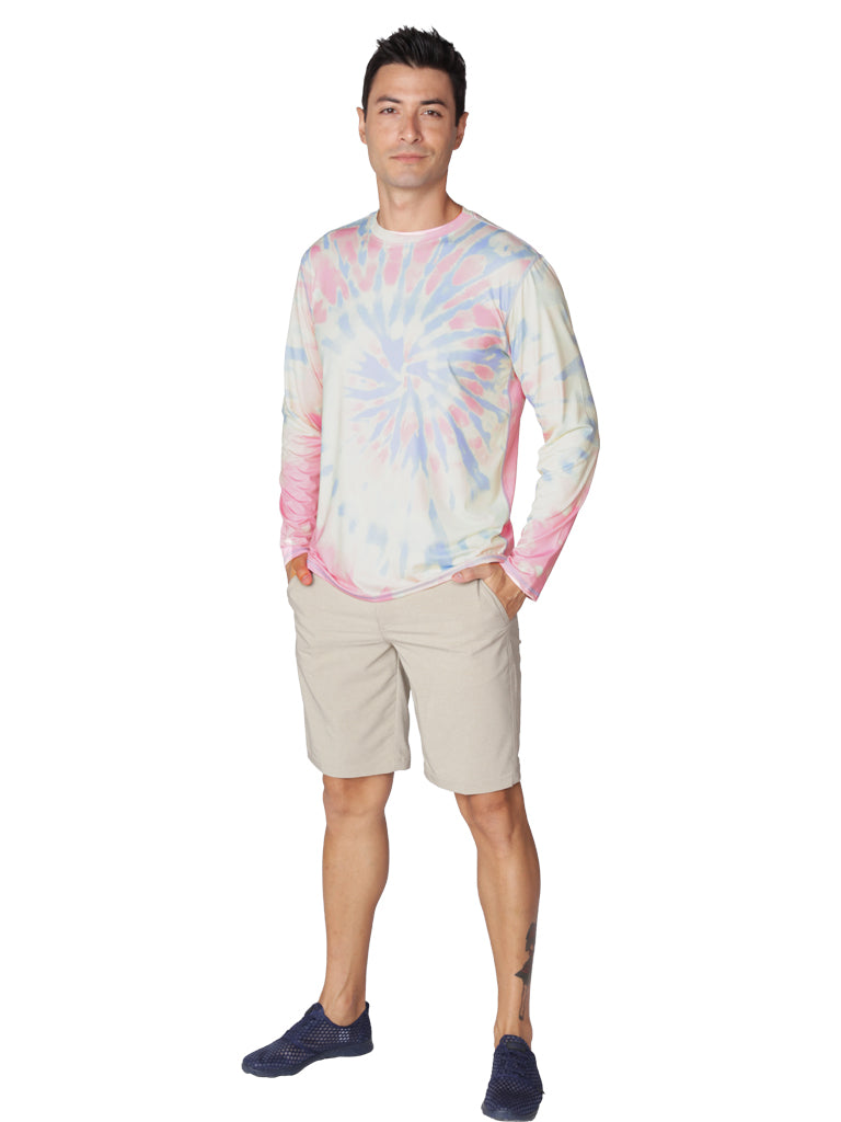 Men's Printed Long Sleeve Ultra Light Weight Sun Shirts