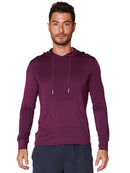 Purple SPF-50 Hoodie front view hoodie off