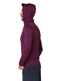 Purple SPF-50 Hoodie side view