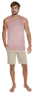 Men's solid color tank top shirt