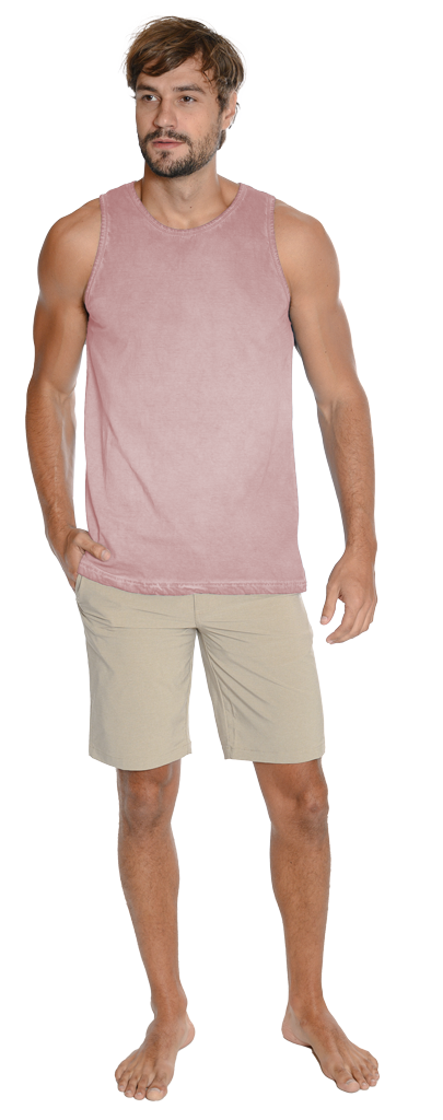 Men's solid color tank top shirt