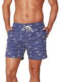 Men's Swim Trunks with whales diving