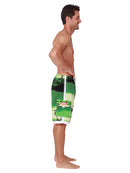 Men's Elastic Swim Shorts, Board Shorts, side view