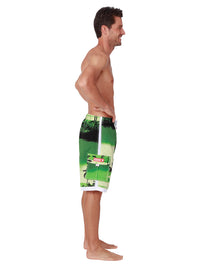 Men's Elastic Swim Shorts, Board Shorts, side view