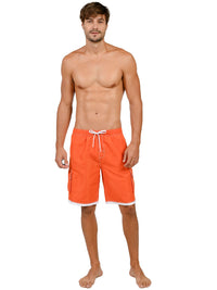 MS1- Board shorts in Orange with white trim