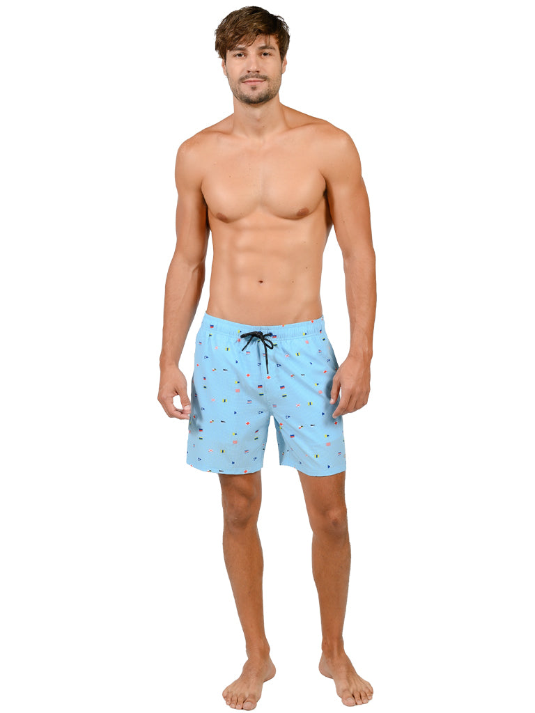 MS45-788 "FUN WITH FLAGS" men's shorts, front view