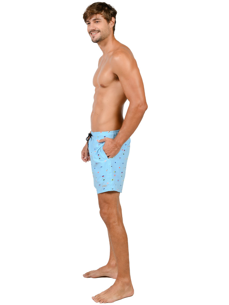 MS45-788 "FUN WITH FLAGS" men's shorts, side view