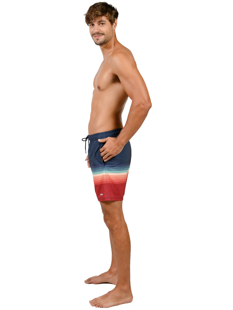 MS45-791 "SUNSET STRIPE" men's shorts, side view