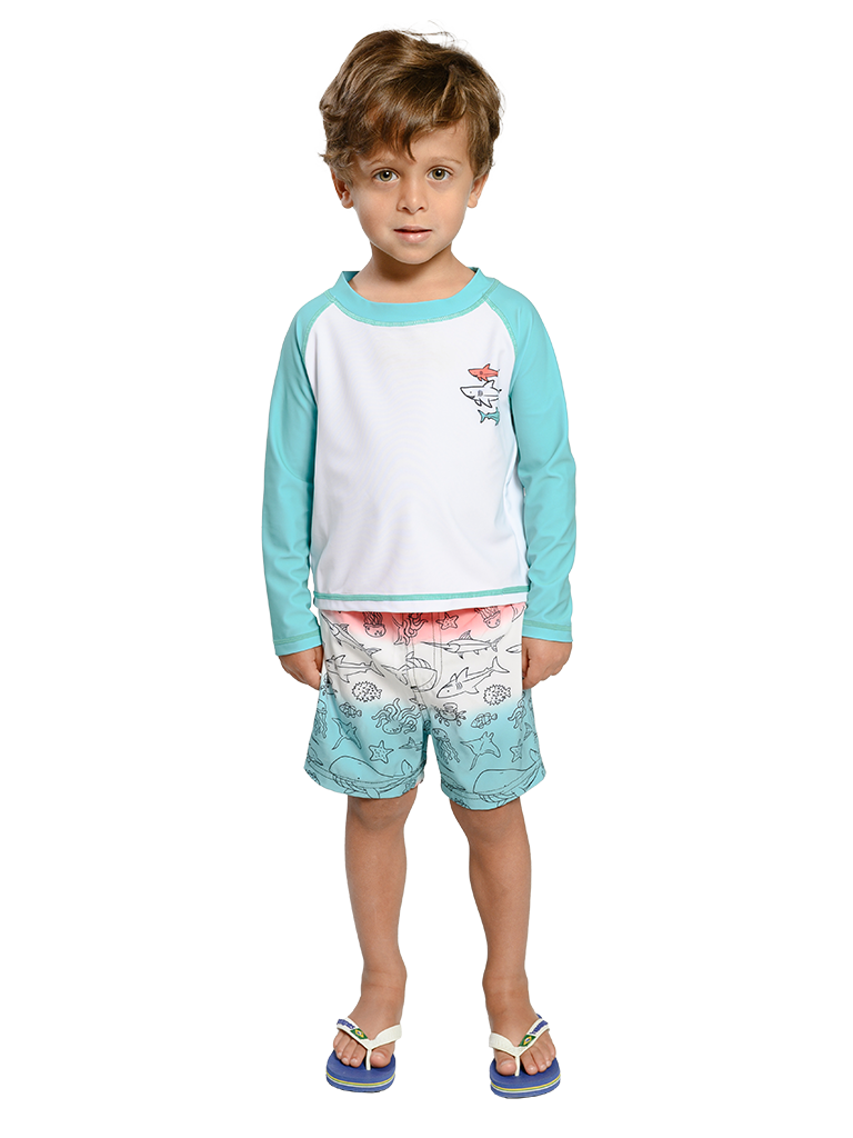 Toddler boys rash guard set
