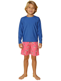 Loose fitting sun shirt / rash guard in royal color