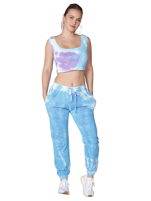 Ladies tie dye jogger pants