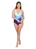 A classic swimsuit now in Blue Shimmer