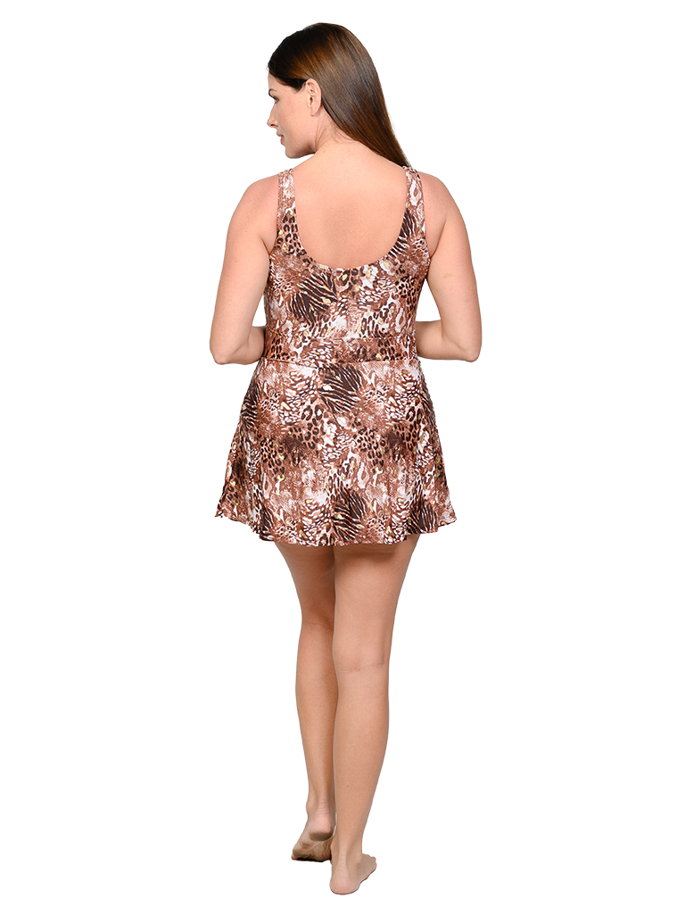 Y150-072- Chocolate Menagerie print, back view