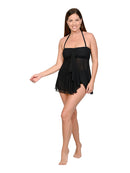 Black mesh float tankini