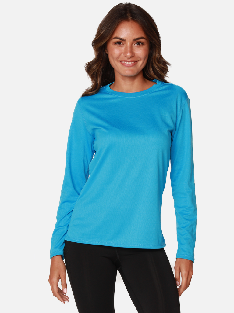 Women's UPF-50 Protective Sun shirt in Light Blue