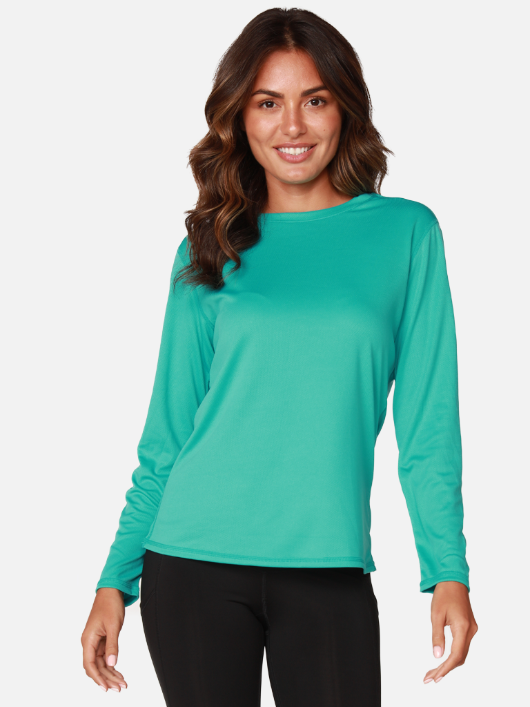 Women's UPF-50 Protective Sun shirt in Aqua